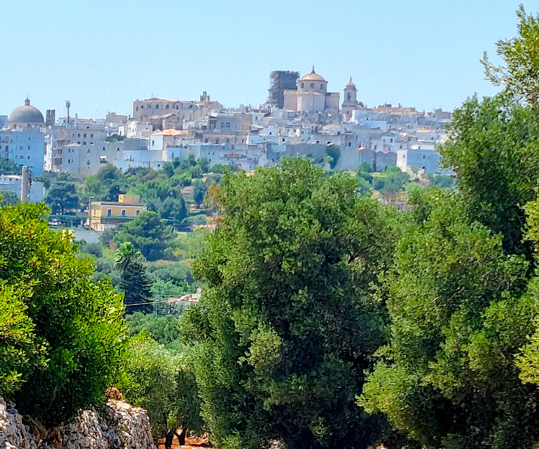 Panoramica di Ceglie Messapica, con il castello e il centro storico