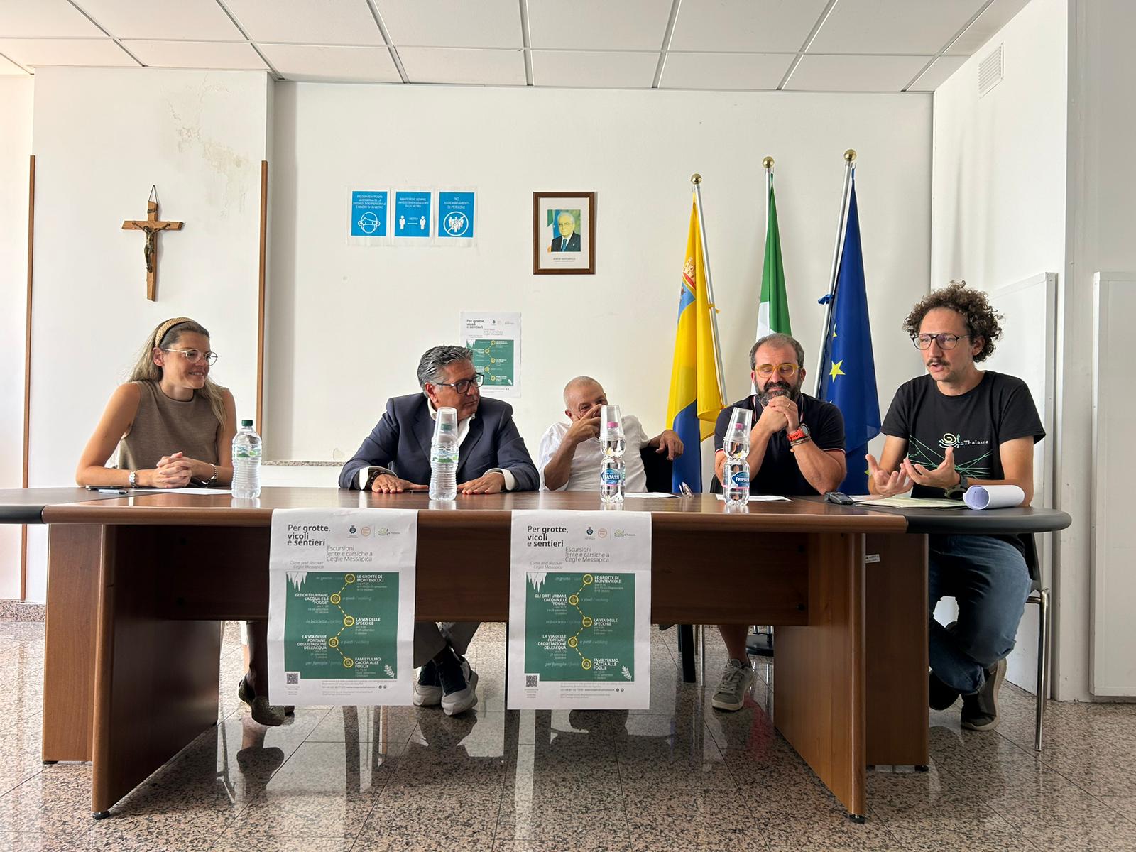 Conferenza stampa per la riapertura delle Grotte di Montevicoli di Ceglie Messapica