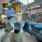 Il Museo della Piaggio a Pontedera, nel riquadro Adriana Urso